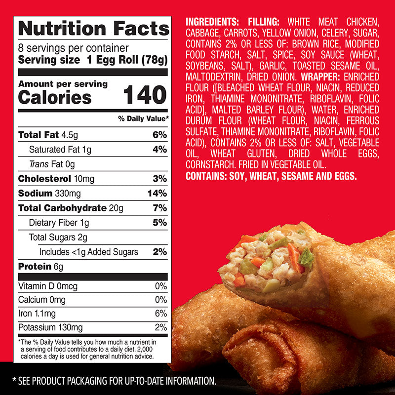 PAGODA® White Meat Chicken Egg Rolls
