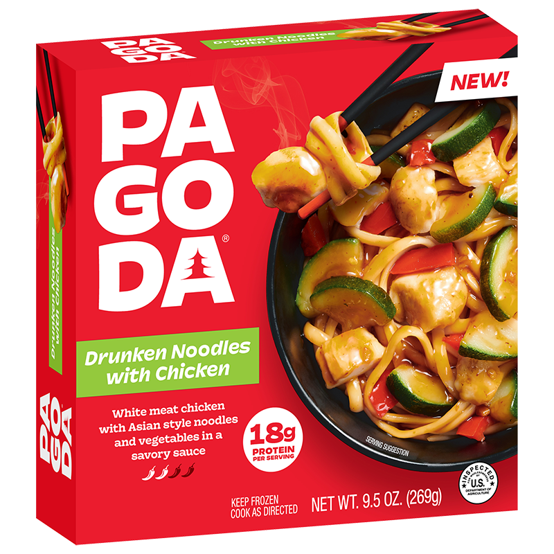 PAGODA® Frozen Drunken Noodles with Chicken & Vegetables Bowl